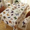 Rectangular Tablecloth Cotton Polyester Colorful Butterfly Printed Thick Canvas Table Cloth Home Restaurant Table Cover