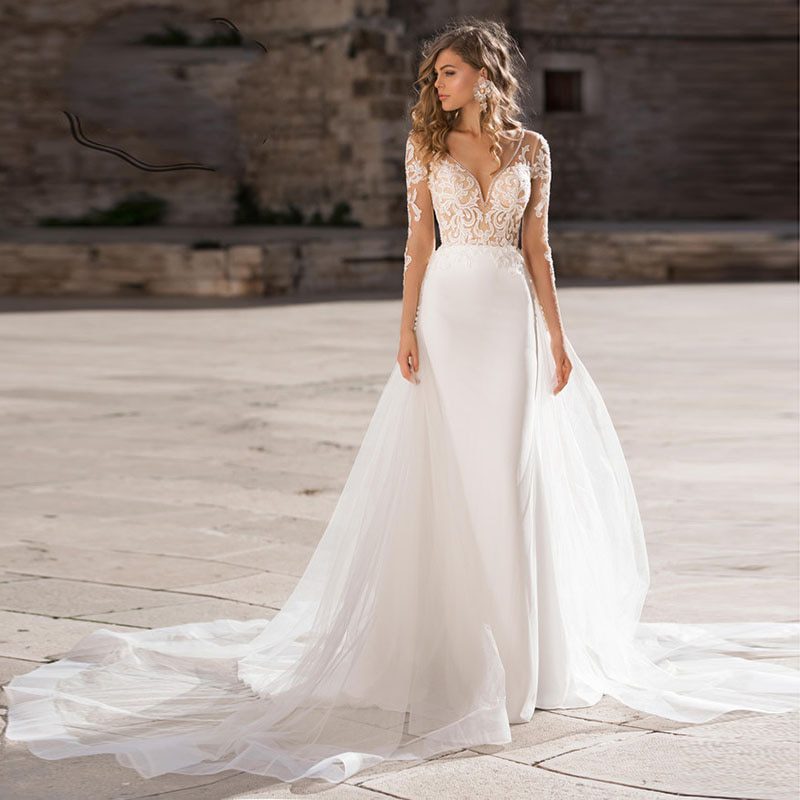 lace elegant wedding dress