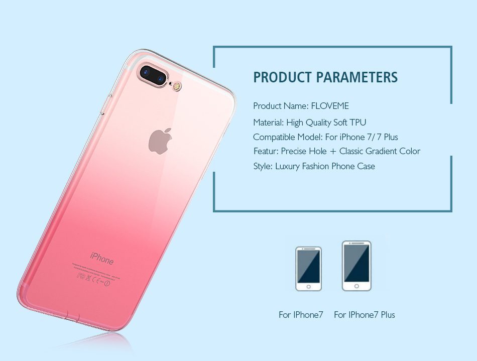 Transparent Gradient Design Phone Case for iPhone