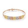 2 Layer Bead Laser Carve 18k True Real Solid Gold Bangles Upscale Wedding Anniversary Jewelry For Women Fancy Gift