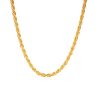 999 Pure 24k Gold Twisted Chain Rope Chain Choker Necklace For Women Pure Gold Jewelry