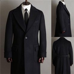 Formal Black Men Suits Thick Wool Custom Made Men Jacket Windbreaker High Quality Tuxedos Peaked Lapel Blazer Business Long Coat Men Men Wool Coat Outwear & Jackets Trench Coat cb5feb1b7314637725a2e7: Army Green|Black|Blue|Burgundy|Dark Grey|Gray|Ivory|Khaki|Navy Blue|Red|Royal Blue|Same as pic|White