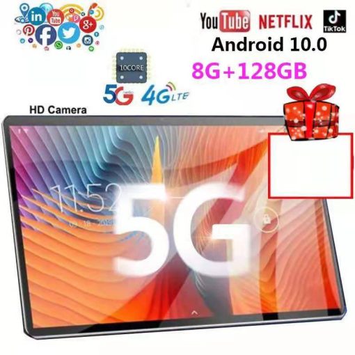 10.1 inch mediatek 4g tablet pc 10core 4G FDD LTE 8GB RAM 128GB ROM Android10.0 os with dual sim card 1280*800 IPS screen gamer Computer, Office, Security cb5feb1b7314637725a2e7: bag do not order|Black|Golden|Red|White