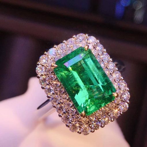 2.0 Carat Intense Green Natural Emerald Wedding Anniversary Ring set With 0.68ctw Nautral Diamond Ring pendant Dual Use Jewelry and Watches 2ced06a52b7c24e002d45d: 4|4.5|5|5.5|6|6.5|7|7.5|8|8.5|9|9.5