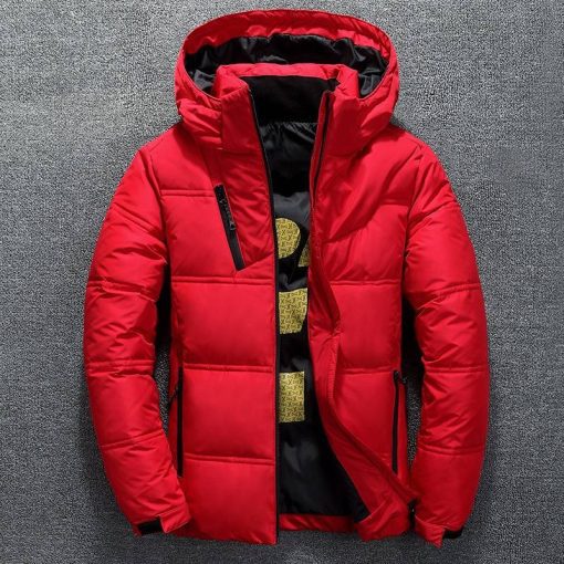 Winter Warm Men Jacket Coat Casual Autumn Stand Collar Puffer Thick Hat White Duck Parka Male Men’s Winter Down Jacket With Hood Men cb5feb1b7314637725a2e7: Black|Dark Grey|Gray|Red