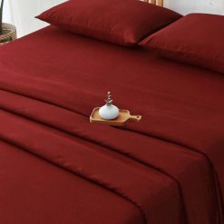 Luxury 4 pcs Bed Sheet Set Super Soft Microfiber 1800TC Bedding Set Deep Pocket Fitted Sheet + Flat Sheet + 2 Pillowcases King Bedding Home Garden & Appliance Home Textiles cb5feb1b7314637725a2e7: Black|brown|Burgundy|Gray|Navy Blue|White