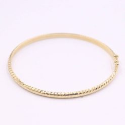 Real 18K Yellow Gold Bangle Luck Full Star Pattern Bracelet For Woman 55mm 3mmW 3.4-3.6g Jewelry and Watches Brand Name: NoEnName_Null