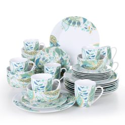 VEWEET ELINA 32-Piece Porcelain Ceramic Tableware Dinner Set with Dinner Plate,Dessert Plate,Cereal Bowl,380ml Mug Service for 4 Home Garden & Appliance 1ef722433d607dd9d2b8b7: Germany|United Kingdom|United States