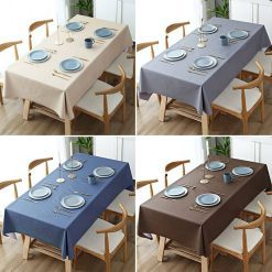 Household Pure Color PVC Tablecloth Rectangular Waterproof and Oil-proof Coffee Table for Living Room Manteles The tablecloth Home Garden & Appliance cb5feb1b7314637725a2e7: Bean Paste Powder|Champagne|Dark brown|Gray|Navy|Plaid Bean Green|Plaid Light blue|Plaid light green|Plaid mint green