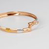 5Gram 18k solid gold Bracelet for women or men real gold jewelry Wide face bracelet 3 colors