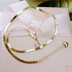 Korea pure 14k pure gold snake skin three-dimensional love pendant snake bone necklace Jewelry and Watches ba2a9c6c8c77e03f83ef8b: 42CM|45cm|50cm|55cm|60cm|Very thin person 40