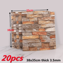 20pcs 3D Brick Wall Stickers Wallpaper For Living Room Bedroom TV Wall Decor XPE Foam Waterproof Wall Self Adhesive Wall Sticker Home Improvement, Tools cb5feb1b7314637725a2e7: 1|2|3|4|5|6|7|8