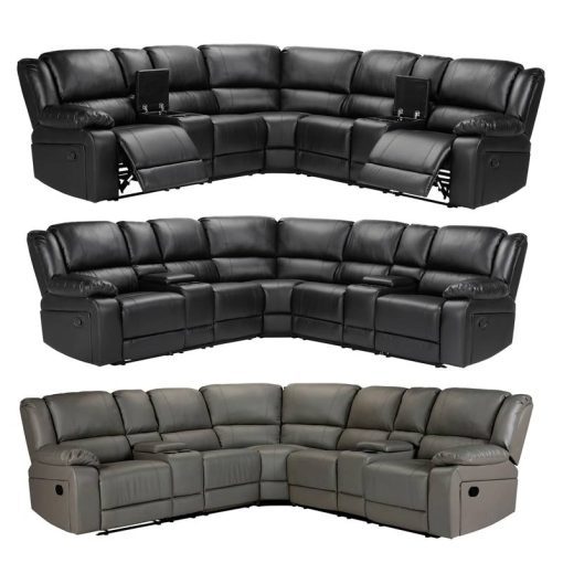 Living Room Sofa Genuine Leather Couch L Shape Corner Nordic Modern Feather Sofa Home Garden & Appliance cb5feb1b7314637725a2e7: FX02459BK1|FX02459GY
