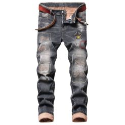 2022 Winter Warm Jeans For Men Plus Velvet Hip Hop Streetwear Ripped Moto Bike Straight With Hole Fashion Trousers Men cb5feb1b7314637725a2e7: NO BELT 811|NO BELT 812|NO BELT 816 B|NO BELT 816 G