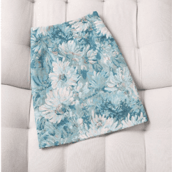Oil painting flower print French elegant temperament skirt spring and summer new high waist split A-line bag hip mini skirt Bottom Mini Skirt Print Skirt Women cb5feb1b7314637725a2e7: Sky blue
