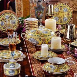 Dinnerware Sets Bone china tableware tableware enamel kiln dishes set Home Garden & Appliance Dinnerware Type: Dinnerware Sets