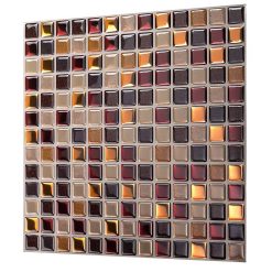 Magic Gel Tiles Self Stick Mosaic Tile for Kitchen and Bathroom Backsplash Creative Brick Crystal Wallpaper – 1 Sheet Home Improvement, Tools Origin: CN(Origin)