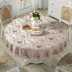 European Round Table Cloth High-end Lace Embroidered Table Cover Seat Cushion Home Decoration Cover Cloth Chair Cover Set Home Garden & Appliance cb5feb1b7314637725a2e7: Blue|Champagne|Pink