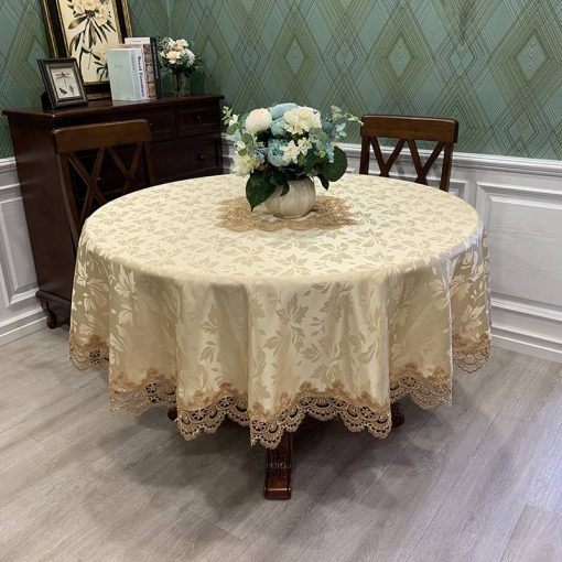 Round TableCloth Art Household Lace Round Table European Table Cloth Simple Solid Color Household TableCloths Dust Cover Home Garden & Appliance cb5feb1b7314637725a2e7: 0798Milky white|142Pale golden|151KChampagne gold|151Pure white|152Tea gold|181Classic gold|182Green tea|S151Light grey