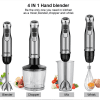 4 in 1 High Power 1200W Immersion Hand Stick Blender Mixer Includes Chopper