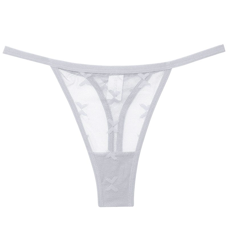 2PCS/Set Mesh G-String Women's Panties Transparent Underwear Women Seamless Thong Female Underpants Intimates Lingerie S-XL