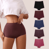 Women Mid Waist Panties Slimming Tummy Underwear Sexy Ice Silk Briefs